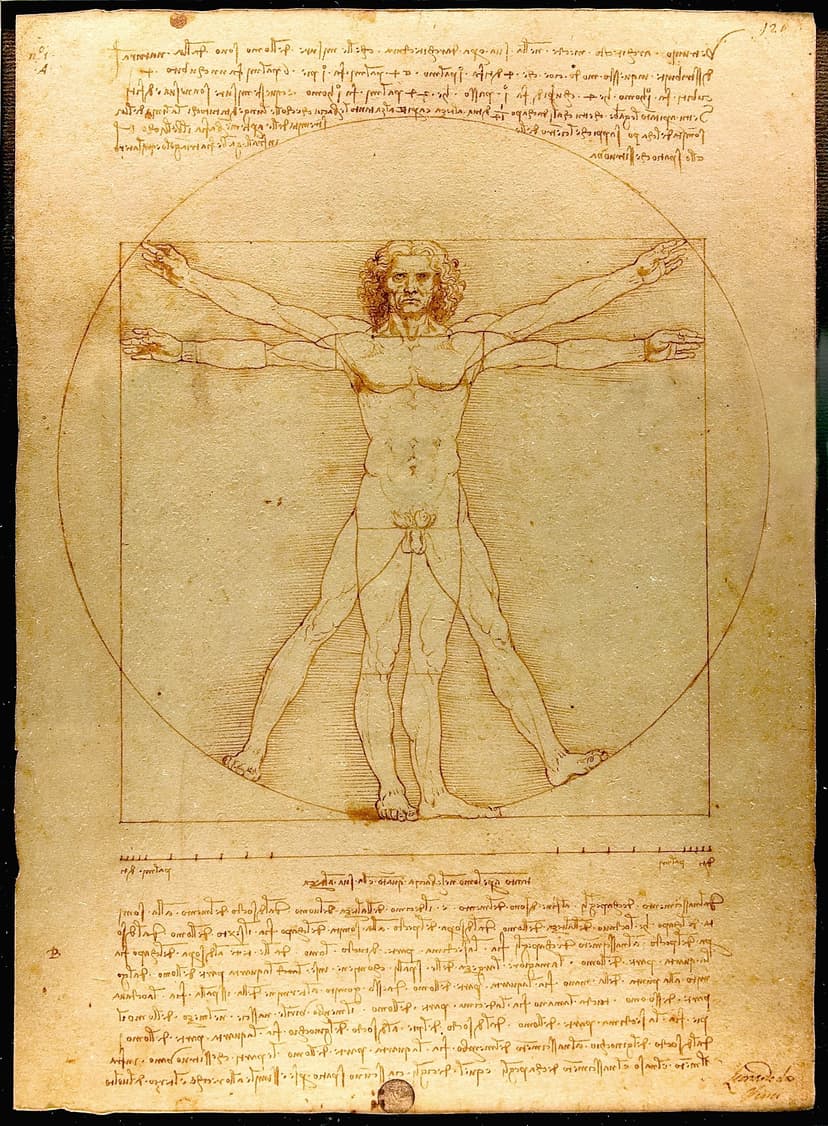 Vitruvian Man by Leonardo da Vinci, c. 1490